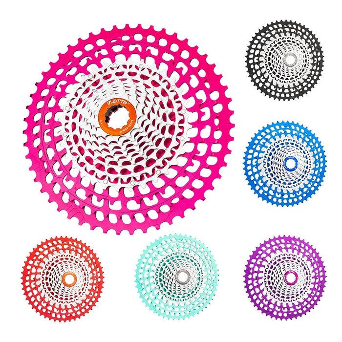 ZTTO 12 Speed 11-51T CNC Aluminum Alloy + Steel Mountain Bike Cassette Freewheel for HG Hub - Rose+Silver - 5