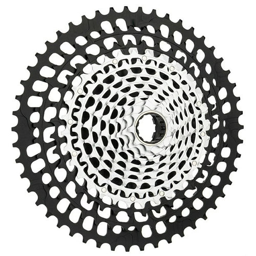 ZTTO 12 Speed 9-50T Ultra Light CNC Hollow Mountain Bike Cassette Freewheel for XD Hub - Black+Silver - 1