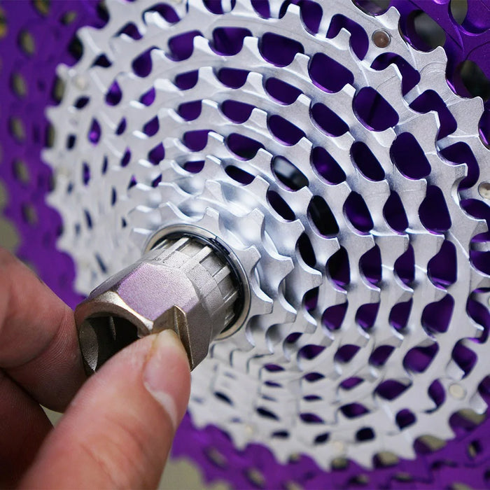 ZTTO 12-Speed 10-46T Mountain Bike XD Cassette Lightweight MTB Freewheel Sprocket - Purple+Silver - 5