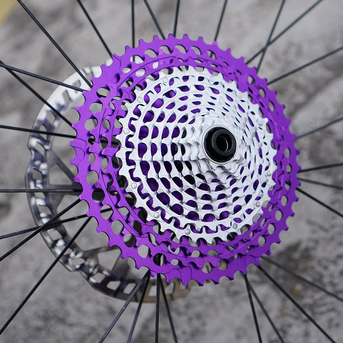 ZTTO 12-Speed 10-46T Mountain Bike XD Cassette Lightweight MTB Freewheel Sprocket - Purple+Silver - 6