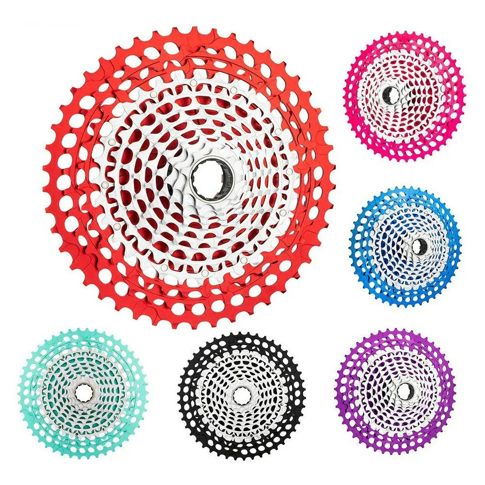 ZTTO 12-Speed 9-46T Mountain Bike XD Cassette Lightweight MTB Freewheel Sprocket - Red+Silver - 3