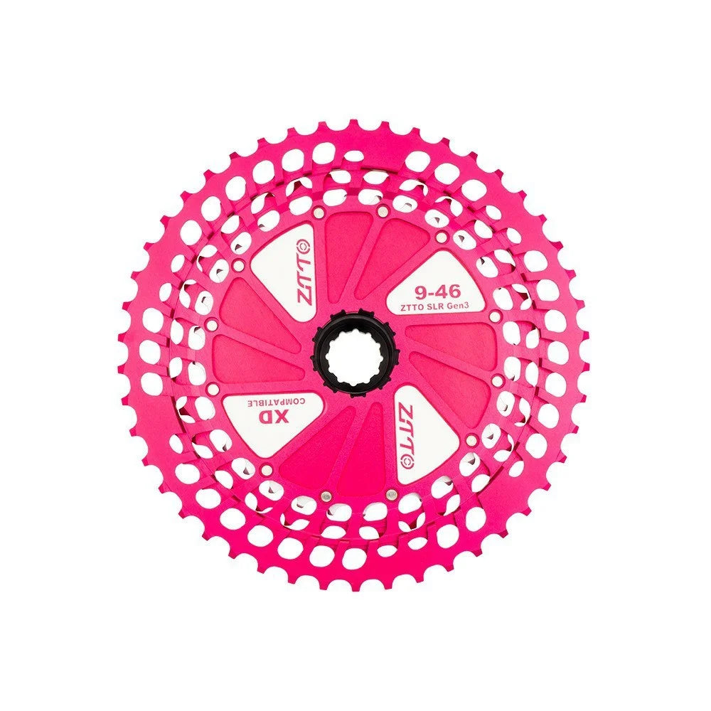 ZTTO 12-Speed 9-46T Mountain Bike XD Cassette Lightweight MTB Freewheel Sprocket - Red+Silver - 5
