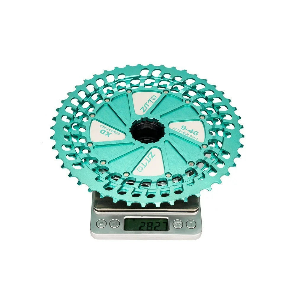 ZTTO 12-Speed 9-46T Mountain Bike XD Cassette Lightweight MTB Freewheel Sprocket - Red+Silver - 6