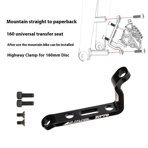 ZTTO Aluminum Alloy Post to Flat Mount Disc Brake Adapter for Road and Mountain Bikes - 160mm - 2