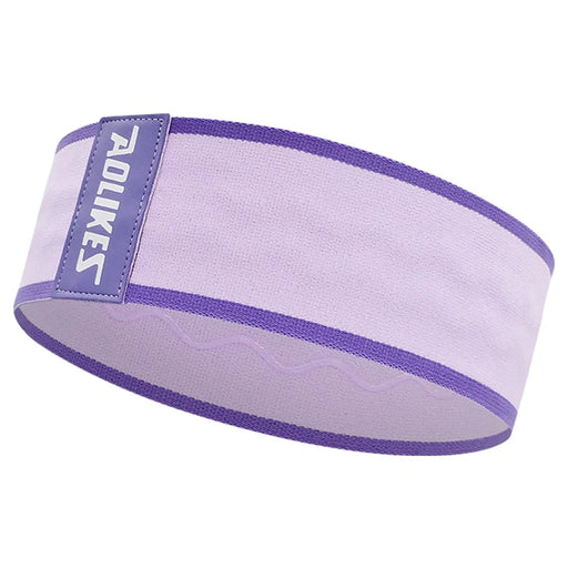 AOLIKES 3610 Resistance Band Non Slip Elastic Strap Booty Band for Yoga Training Size L / 76 x 8cm - Purple - 1