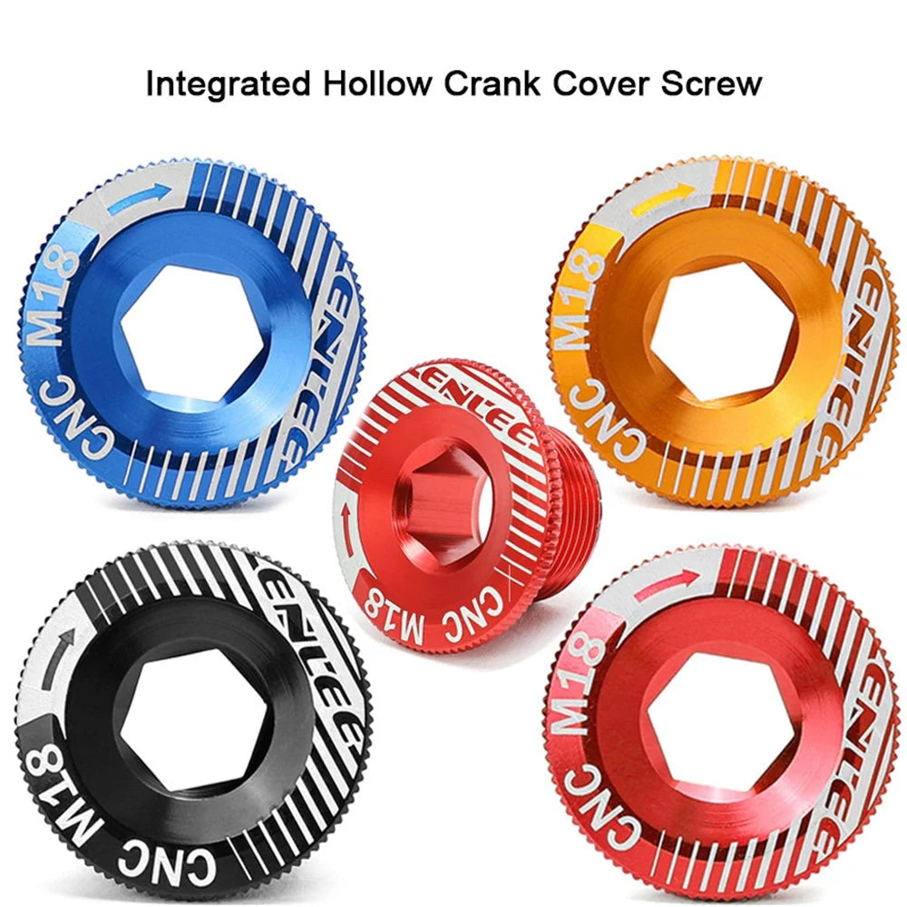 ENLEE Aluminum Alloy CNC Bike Crank Cover Screw Cap M18/M20 Bolt Bicycle Crankset Cover Cycling Accessories - M20 Gold - 3