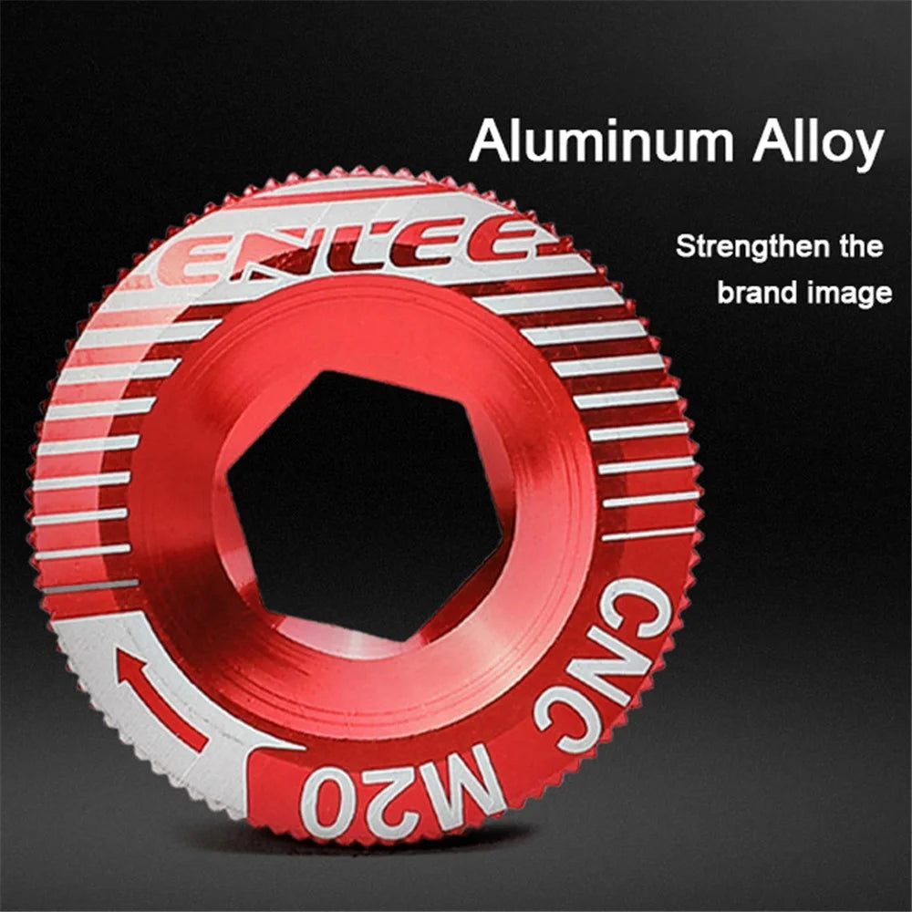 ENLEE Aluminum Alloy CNC Bike Crank Cover Screw Cap M18/M20 Bolt Bicycle Crankset Cover Cycling Accessories - M20 Gold - 4