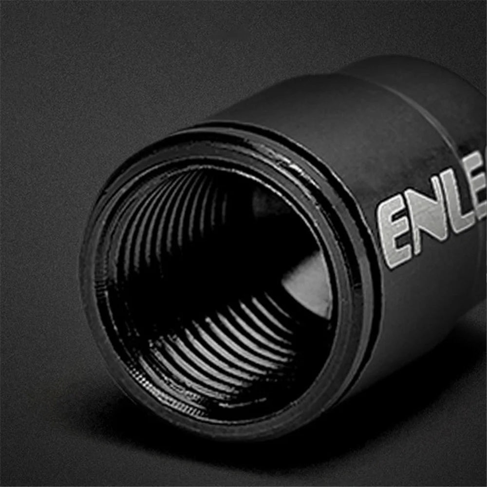 ENLEE E-MZ504 2Pcs Corrosion Prevention Aluminum Alloy Tire Valve Caps Universal Valve Stem Dustproof Covers for Bike Road Bike Mountain Bike - Schrader Valve/Black - 3