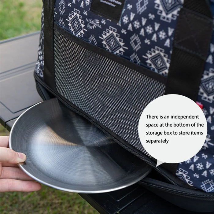 NOBANA 40L Outdoor Camping Chef Shoulder Bag Multi-function Kitchen Utensils Storage Bag Foldable Handbag - 4