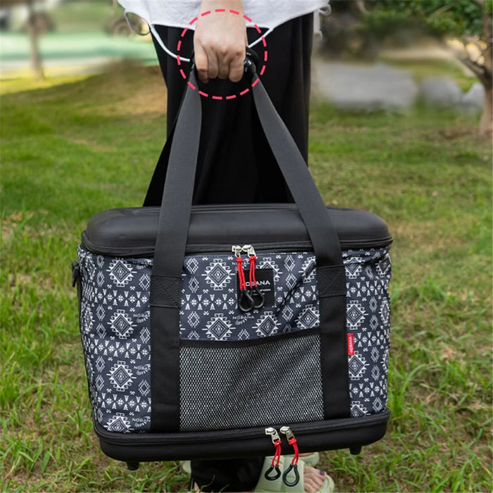 NOBANA 40L Outdoor Camping Chef Shoulder Bag Multi-function Kitchen Utensils Storage Bag Foldable Handbag - 6