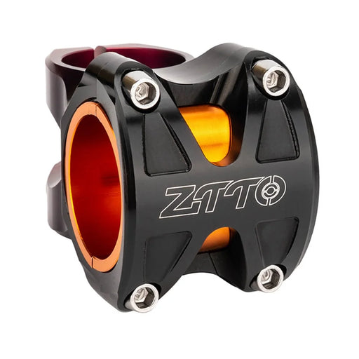 ZTTO Mountain Bike Stem Ultralight MTB Aluminum Alloy Bicycle Handlebar Stem for 31.8mm / 35mm Handlebar - Gradient Black / Red - 2