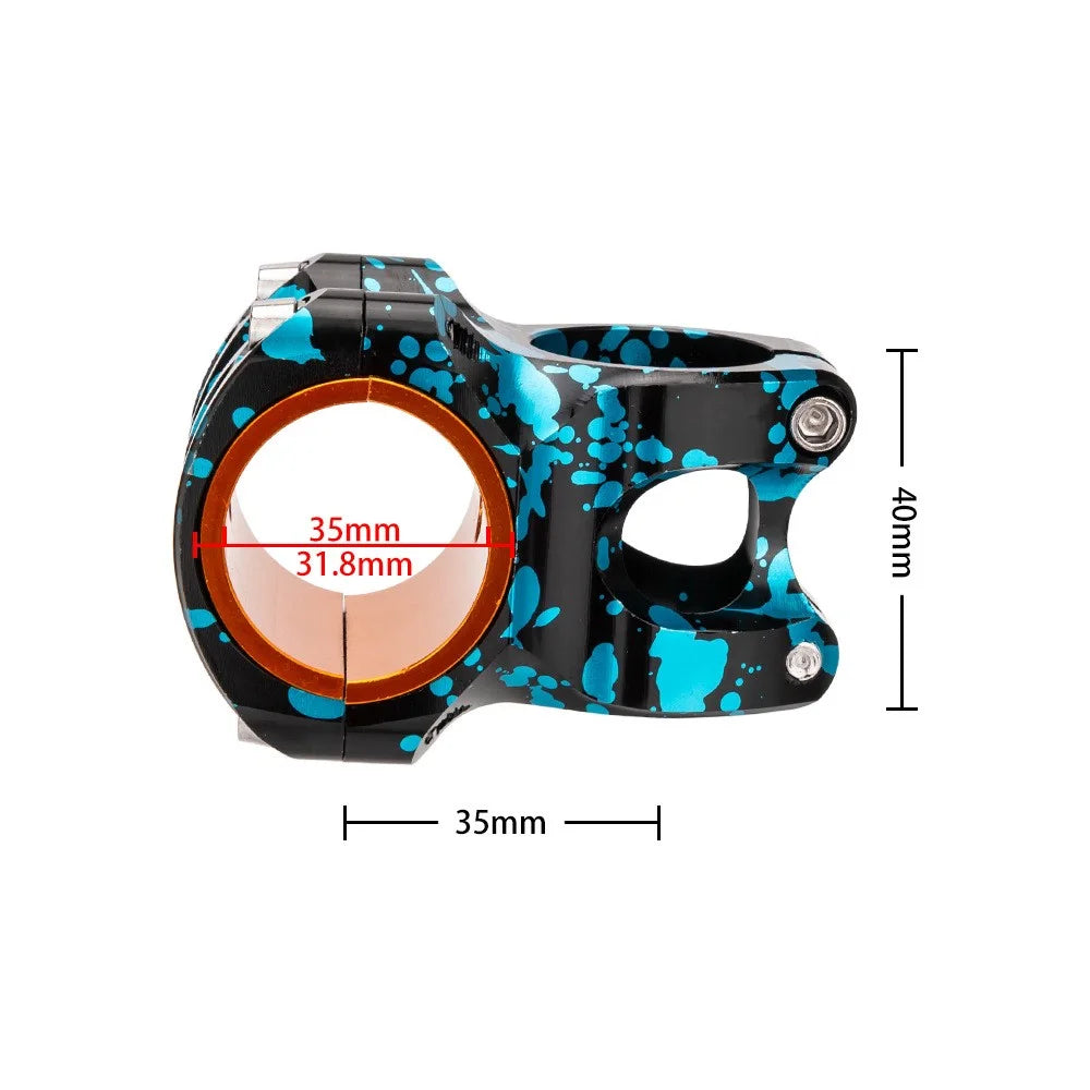 ZTTO Mountain Bike Stem Ultralight MTB Aluminum Alloy Bicycle Handlebar Stem for 31.8mm / 35mm Handlebar - Gradient Black / Red - 7