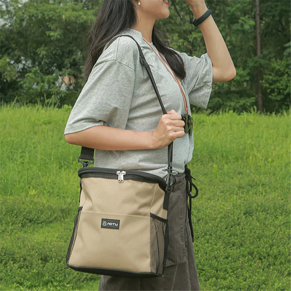 AOTU 11L Outdoor Camping Picnic Insulated Lunch Food Storage Drink Cooling Bag with Shoulder Strap - 5