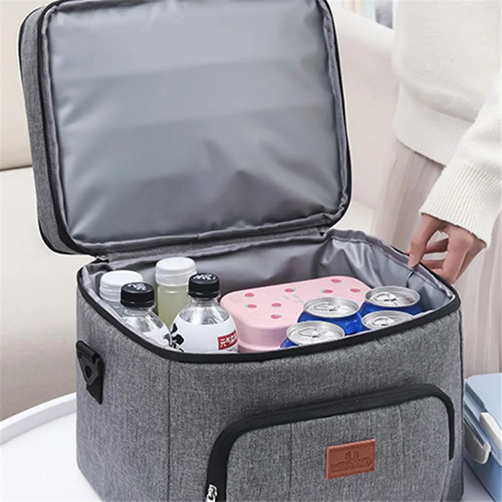 AOTU 10L Outdoor Picnic Thickened Insulated Bag Food Storage Drink Cooling Handbag - 2