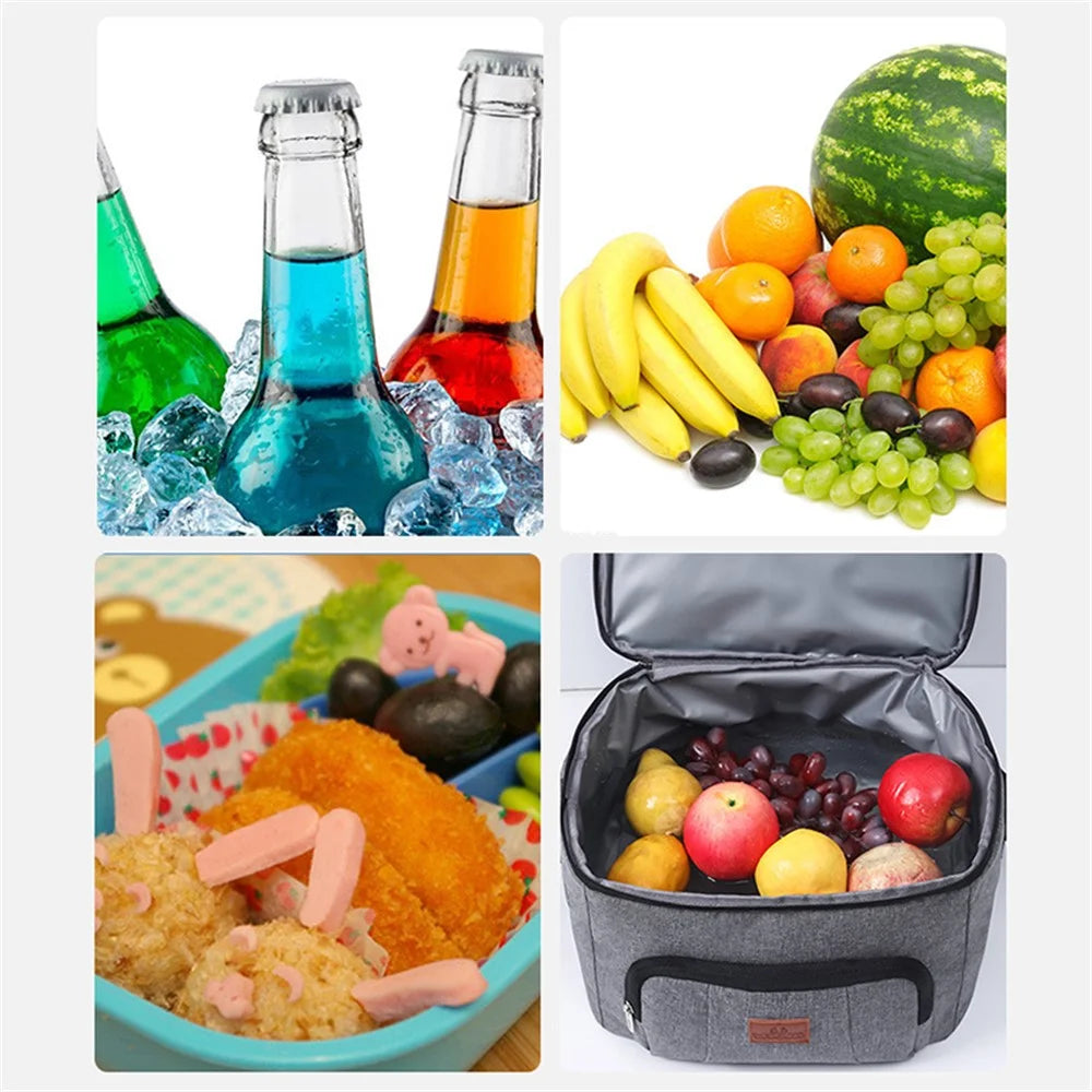 AOTU 10L Outdoor Picnic Thickened Insulated Bag Food Storage Drink Cooling Handbag - 5