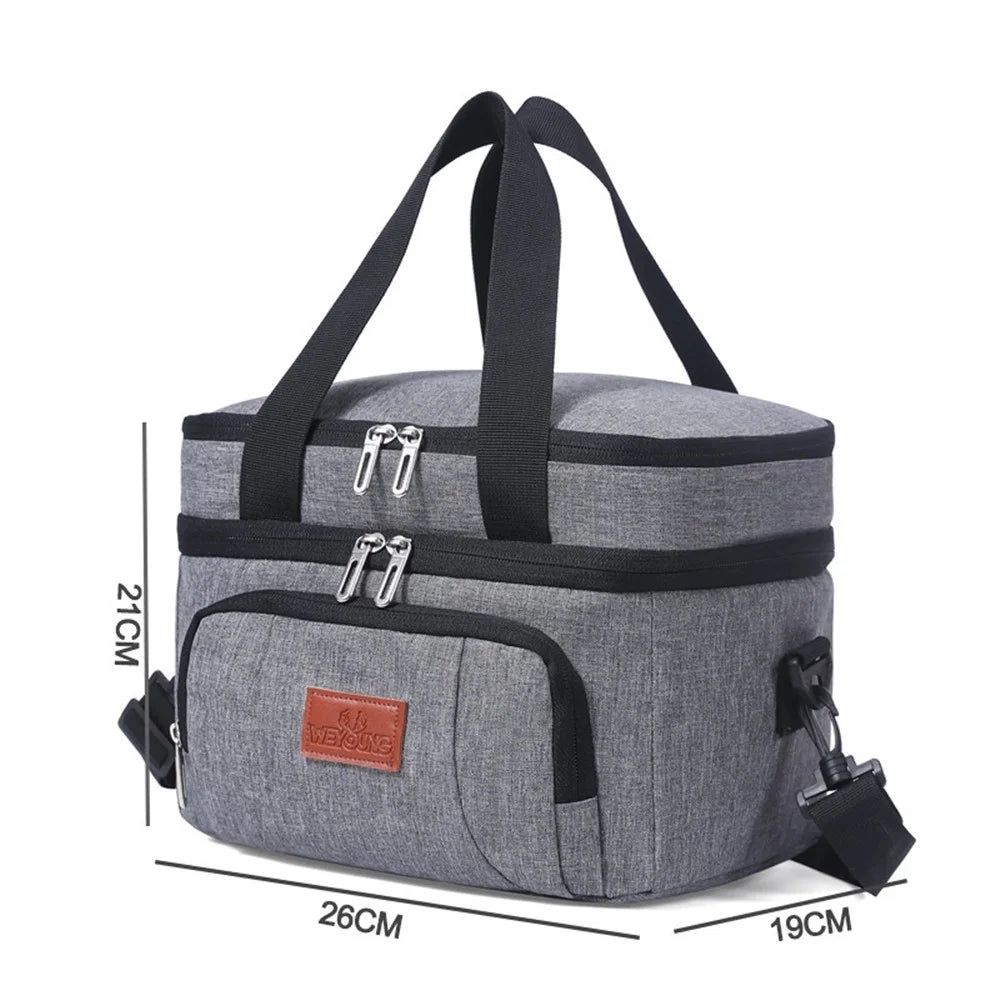 AOTU 10L Outdoor Picnic Thickened Insulated Bag Food Storage Drink Cooling Handbag - 7