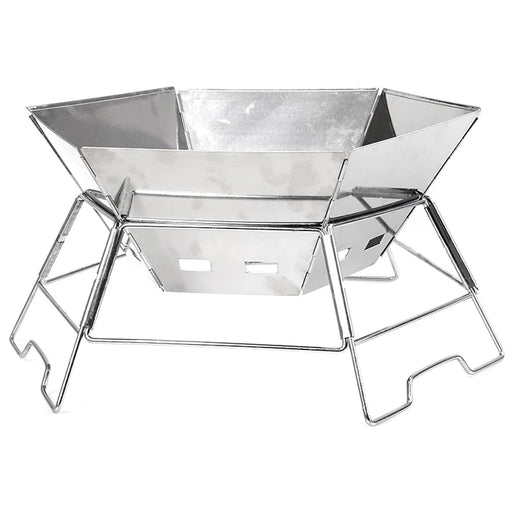 HALIN Stainless Steel Barbecue Charcoal Grill Hexagon Shaped BBQ Tool Kits for Outdoor Picnic/BBQ - 2