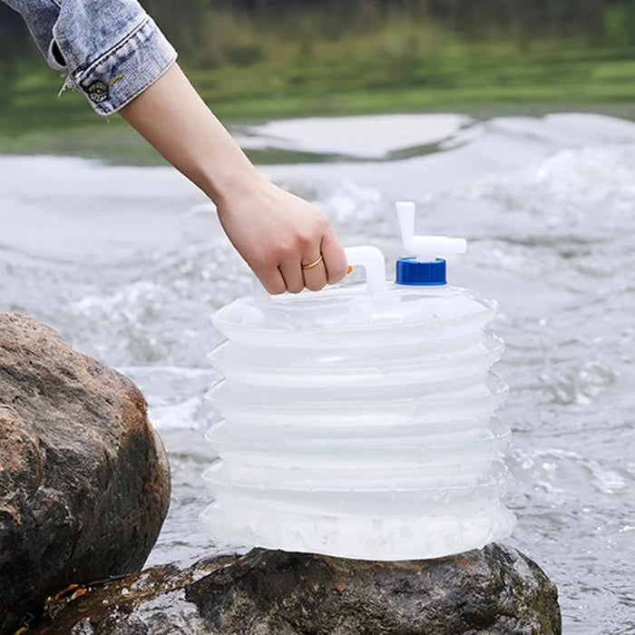 HALIN HW315 Collapsible Water Container 10L+15L Portable Water Storage Jug Food Grade Water Carrier with Spigot for Outdoors Camping Hiking Emergency (No FDA Certificate, BPA-free) - 2