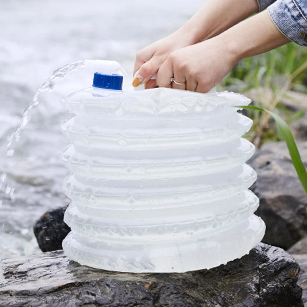 HALIN HW315 Collapsible Water Container 10L+15L Portable Water Storage Jug Food Grade Water Carrier with Spigot for Outdoors Camping Hiking Emergency (No FDA Certificate, BPA-free) - 3