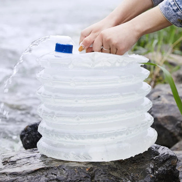 HALIN HW315 Collapsible Water Container 10L+15L Portable Water Storage Jug Food Grade Water Carrier with Spigot for Outdoors Camping Hiking Emergency (No FDA Certificate, BPA-free) - 3