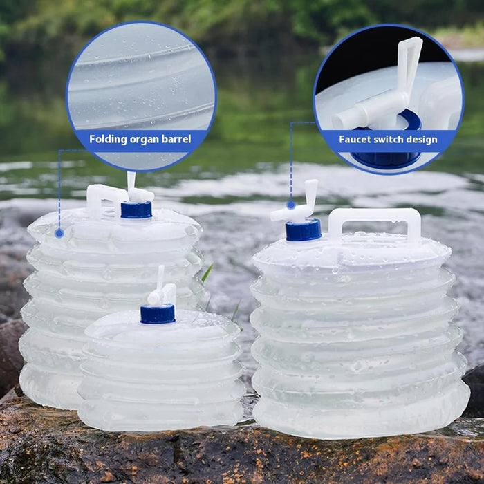 HALIN HW315 Collapsible Water Container 10L+15L Portable Water Storage Jug Food Grade Water Carrier with Spigot for Outdoors Camping Hiking Emergency (No FDA Certificate, BPA-free) - 6