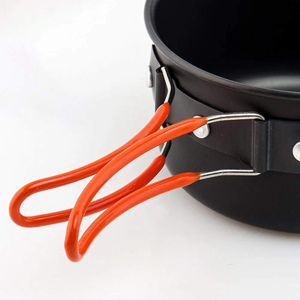 WIDESEA WSC-102 4Pcs/Set Outdoor Cooking Utensils Hiking Camping Pot Pan Bowl Cookware for 2-3 Persons (No FDA Certificate, BPA-Free) - 5