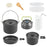 HALIN DS-700 Outdoor Camping Pot Set 5-6 People Frying Pan Kettle Hanging Pot Plastic Bowl Kit (BPA-Free, No FDA Certified) - 1