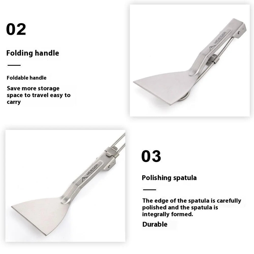 WIDESEA WSTT-118 Outdoor Camping Pure Titanium Foldable Spatula Ultralight Shovel Cookware - 7