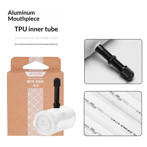 ENLEE Mountain Bike Inner Tube Schrader Valve Ultra Light TPU MTB Bicycle Tire Tube - 26 Inch/Schrader Valve (1.92/2.6) - 2