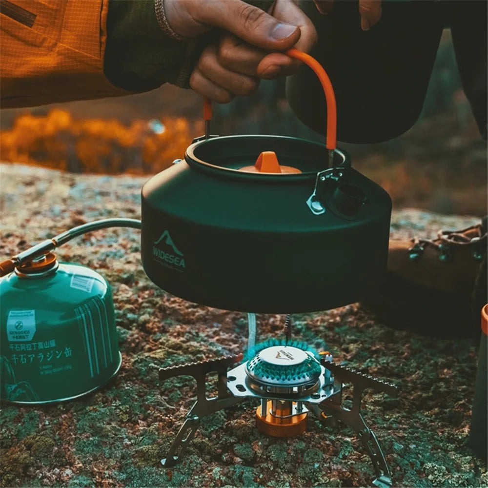 WIDESEA Portable Camping Stove Burner Windproof Folding Lightweight Stove for Outdoor Hiking Cooking - wss-201 For Flat Gas Tank - 3