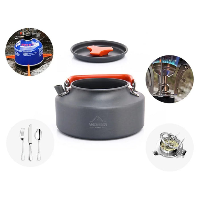 WIDESEA WSKT-11R 1.1L Camping Teapot Camp Water Cooking Tool Family BBQ Hiking Kettle (BPA-free, No FDA Certification) - 5