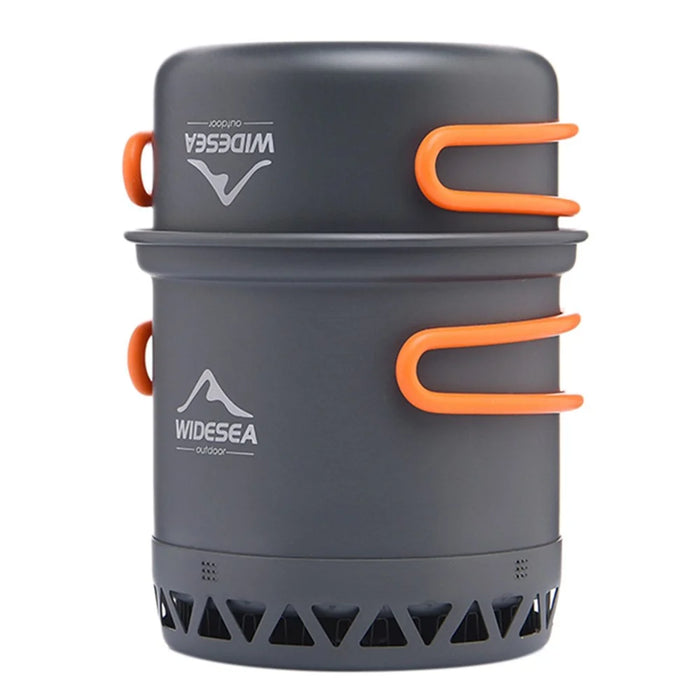 WIDESEA WSC-105 Camping Cookware Energy-gathering Ring Bottom Lightweight Pot for Backpacking Outdoor BBQ Hiking Picnic (BPA-free, No FDA Certified) - 1