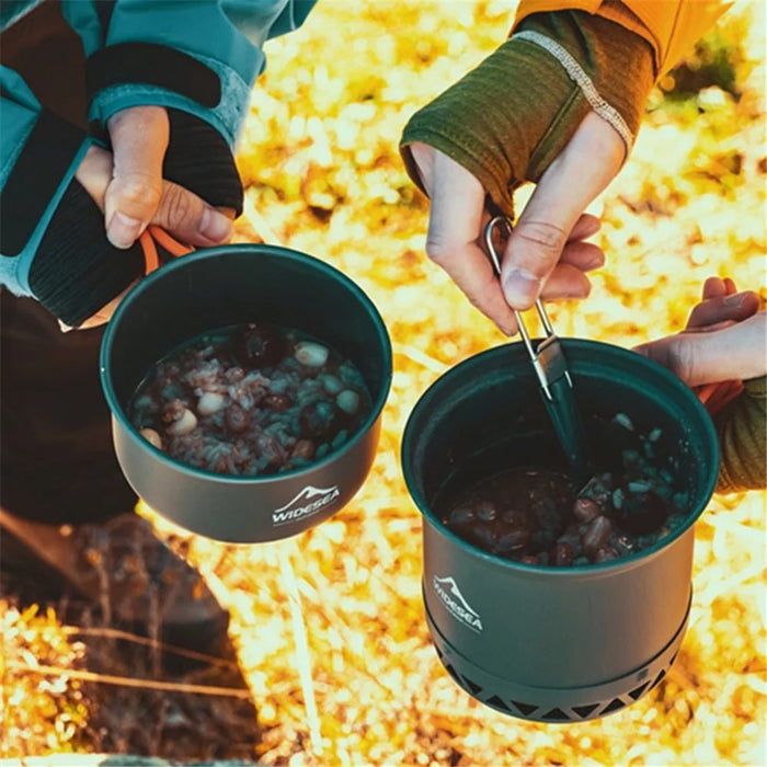 WIDESEA WSC-105 Camping Cookware Energy-gathering Ring Bottom Lightweight Pot for Backpacking Outdoor BBQ Hiking Picnic (BPA-free, No FDA Certified) - 3