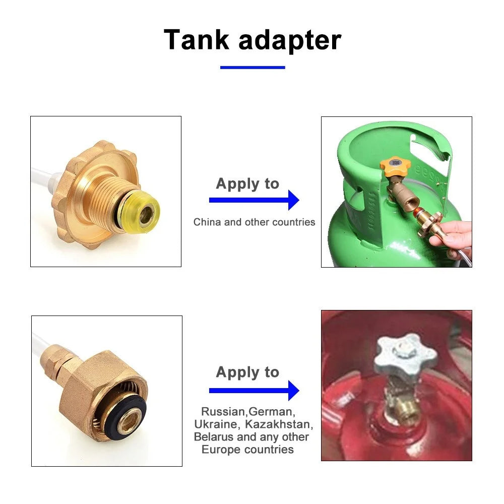 WSS-701 Outdoor Camping Stove Gas Tank Refill Converter Russian Valve Connector Gas Refill Extension Pipe - 3