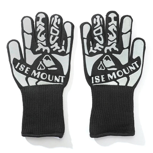 HALIN 1 Pair Outdoor Heat Resistant Camping Picnic BBQ Gloves Insulated Anti-scald Gloves - 1