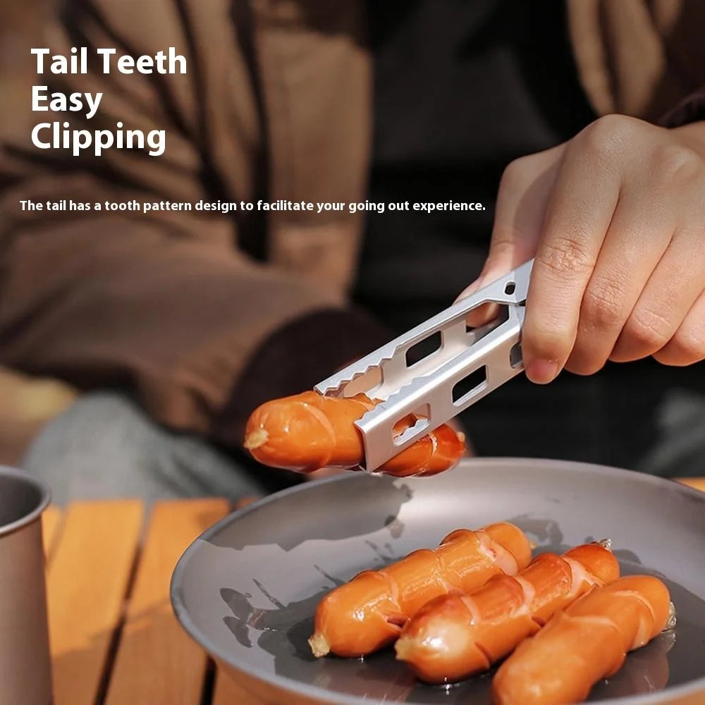 HALIN Pot Clip Pan Bowl Gripper Aluminum Alloy Outdoor Picnic Anti-scalding Grill Cookware Holder Clamp - Black - 3