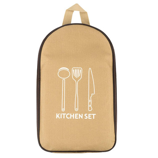 AOTU AT6413-1 Camping Tableware Storage Bag Oxford Cloth Cutlery Spoon Fork Carrying Bag Pouch - Khaki - 1