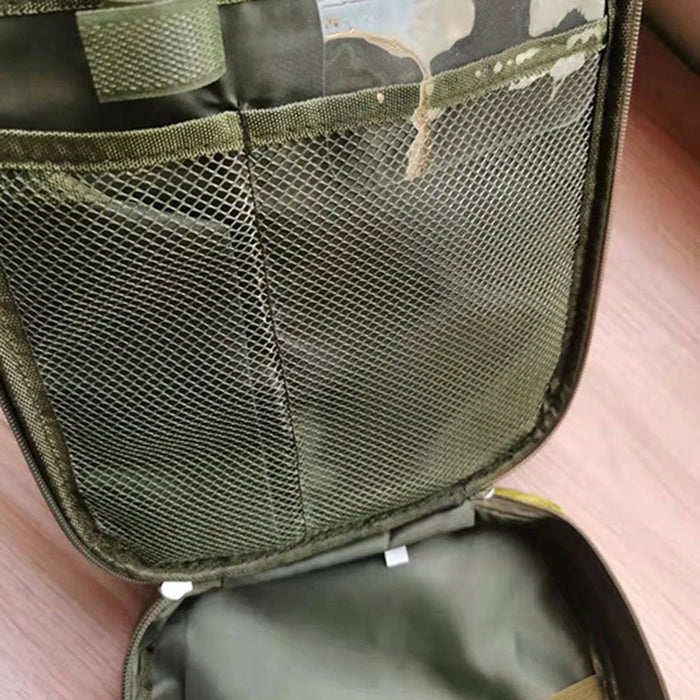 AOTU AT6413-1 Camping Tableware Storage Bag Oxford Cloth Cutlery Spoon Fork Carrying Bag Pouch - Khaki - 6
