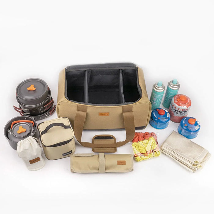 AOTU AT6925 Camping Large Capacity Storage Bag Gas Tank Stove Pot Canvas Carrying Bag for Outdoor Picnic - 5