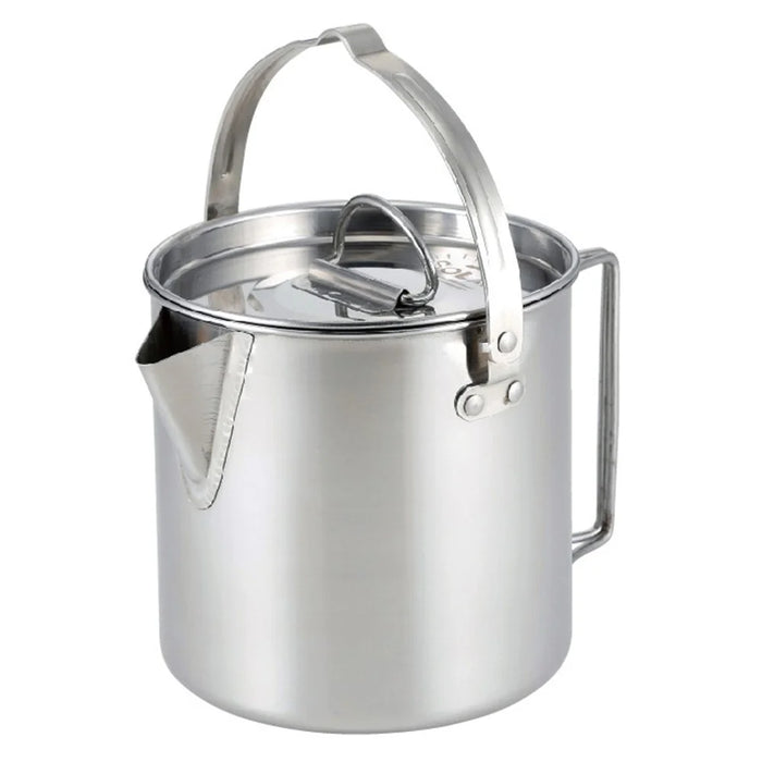 AOTU 1.2L Camping Coffee Pot Tea Kettle 430 Stainless Steel Hiking Pot for Outdoor Hiking Picnic (No FDA Certified, BPA-Free) - 1