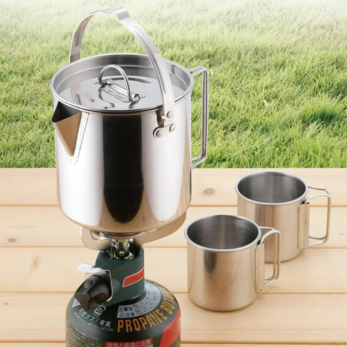 AOTU 1.2L Camping Coffee Pot Tea Kettle 430 Stainless Steel Hiking Pot for Outdoor Hiking Picnic (No FDA Certified, BPA-Free) - 3
