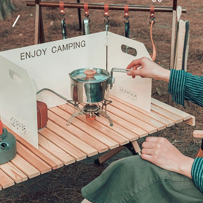AOTU 1L Multifunction 304 Stainless Steel Pot Outdoor Cooking Pot Kettle Pan Camping Cookware Teapot (BPA-free, No FDA Certified) - 4