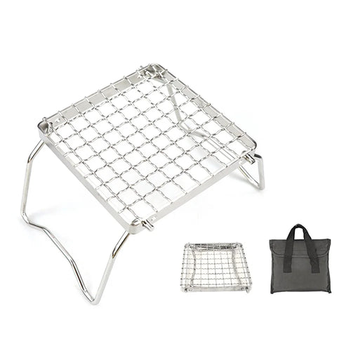 AOTU Outdoor 304 Stainless Steel Gas Stove Folding Bracket Portable Barbecue Stove Net Grill Rack - 1