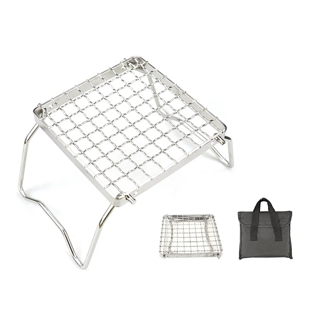 AOTU Outdoor 304 Stainless Steel Gas Stove Folding Bracket Portable Barbecue Stove Net Grill Rack - 1
