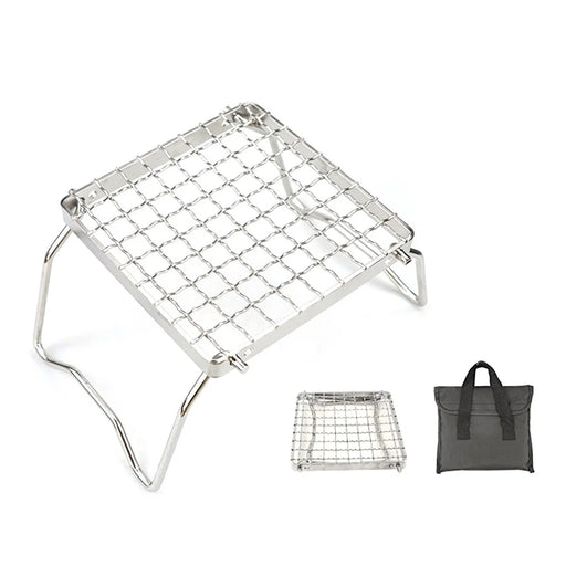 AOTU Outdoor 304 Stainless Steel Gas Stove Folding Bracket Portable Barbecue Stove Net Grill Rack - 1