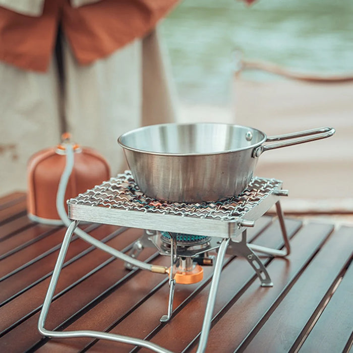 AOTU Outdoor 304 Stainless Steel Gas Stove Folding Bracket Portable Barbecue Stove Net Grill Rack - 3