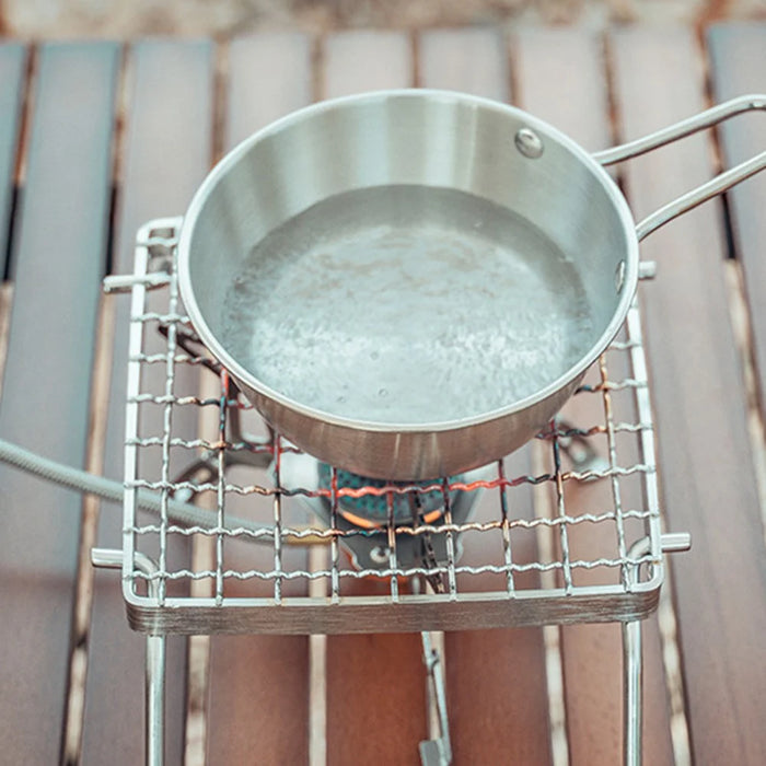 AOTU Outdoor 304 Stainless Steel Gas Stove Folding Bracket Portable Barbecue Stove Net Grill Rack - 4