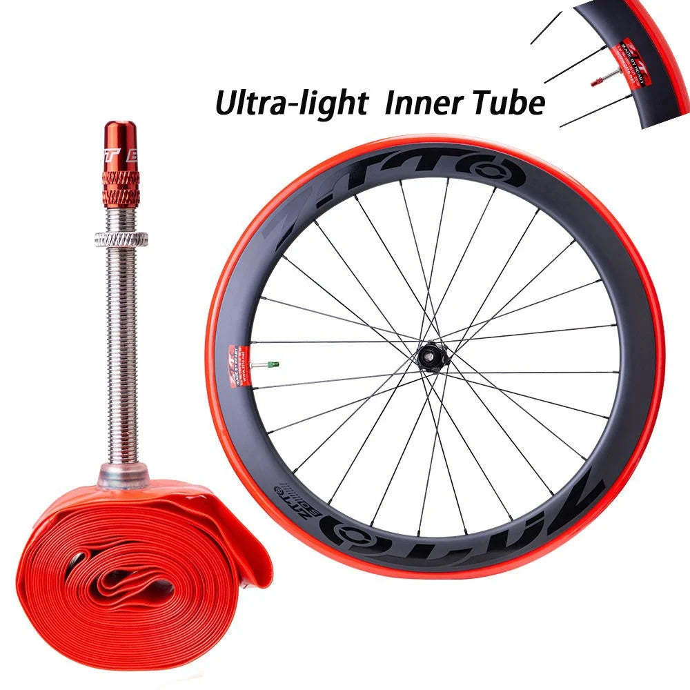ZTTO Lightweight Road Bike Inner Tube TPU Bicycle Inner Tube with 48mm Nozzle - 29*1.9 / 2.6 F / V 48L - 2