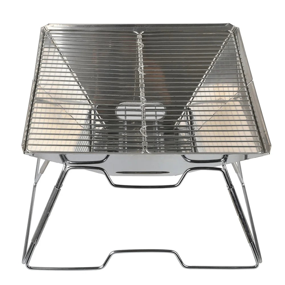 HALIN Outdoor Camping Detachable BBQ Tool Stainless Steel Charcoal Grill for Hiking Picnics (BPA-Free, No FDA Certified) - 5