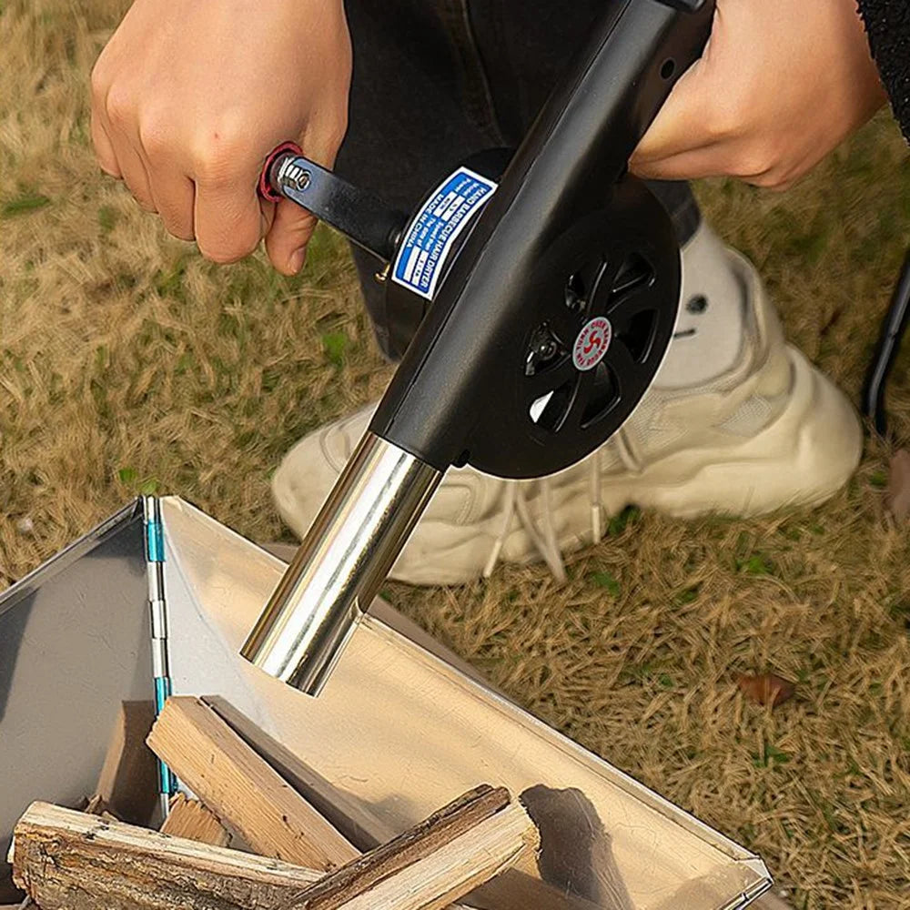 Large Size Barbecue Fire Burning Manual Air Blower Picnic Camping Stove Wind Blow Tool - 4